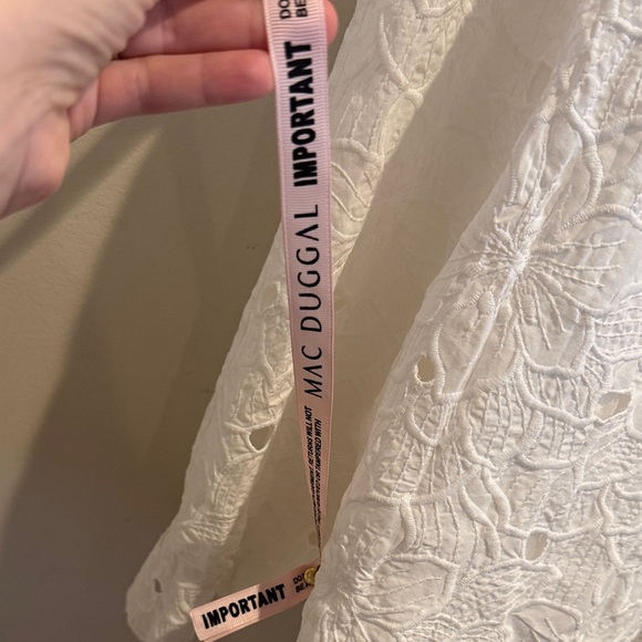 NWT Mac Duggal Ivory Embroidered Cutwork Full Midi Skirt XS Anthropologie‎ - Picture 4 of 13